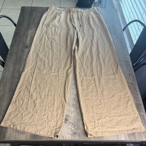 Love Tree Tan Linen Blend Pants
